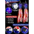 thumbnail image 3 of 4th of July Decorations, 2 Pack 40 Inch American Flag Windsock with Lights Red White Blue Star Stripes Patriotic Windsock Hanging Decorations Memorial Day Independence Day Fourth of July Outdoor Decor, 3 of 10