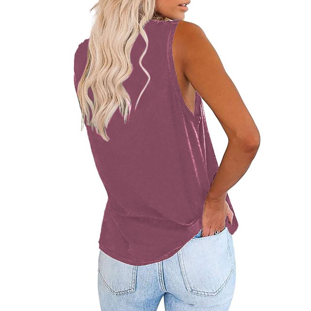 Camiseta sin mangas con cuello en V para mujer, Camiseta sin mangas con cuello en V Fiabilidad excepcional
