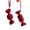 D, variant on Doghiosgha Red Flocked Christmas Ornament with Gold Decorations for Xmas Tree Wreath Holiday Decor, D