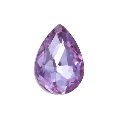Crystal Embellishments (5pcs Embellishment Rhinestone, Violet Pear-Cut Foil Back Crystal 18x13mm/pack (3-pack Value Bundle), SAVE)