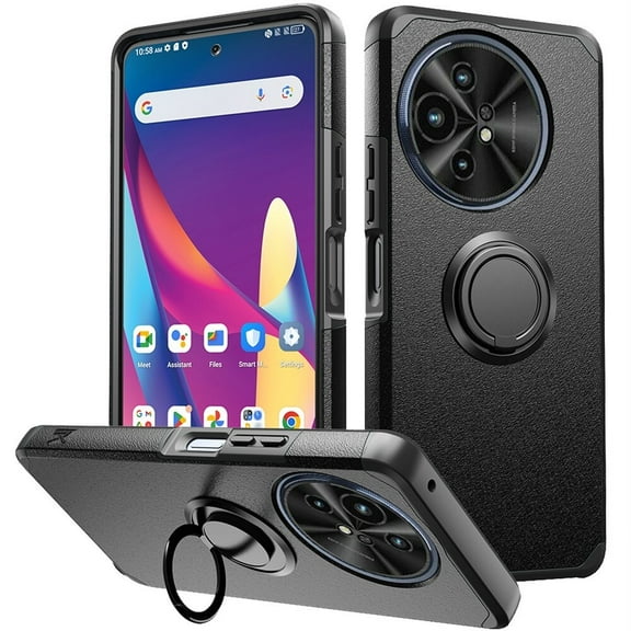 For TCL 60 XE NXTPAPER 5G T705M Ring Kickstand Phone Case - MKRNG Black