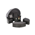 thumbnail image 4 of 4 Pieces Patio Furniture Round Outdoor Daybed,Wicker Rattan Sectional Sofa with Retractable Canopy,Wicker Conversation Set with Washable Cushions,Storable Table in Porch Backyard,Dark Gray, 4 of 7