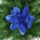 thumbnail image 3 of 5/10 piezas de 14 cm de flores navideñas rosas con purpurina para decoración del árbol de Navidad, adornos de Feliz Año Nuevo, decoración navideña para el hogar, Navidad, 3 of 5