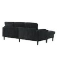 thumbnail image 2 of Modern Sofas UNITED WE WIN Sofa for three, solid wood frame, Chenille fabric, side pocket, with two cup holders, footstool with storagestorage sofa /Living room sofa cozy sectional sofa,Rustic Sofa, 2 of 12