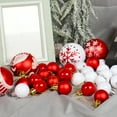 thumbnail image 4 of Daeful 44pcs Party Decor Tree Christmas Ball DIY Decoration Balls Holiday Artificial PVC Red And White, 4 of 8