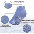 thumbnail image 3 of 8 Pairs Women's Non Slip Socks, Yoga Pilates Socks, Grip Sports Socks, Women's Fitness Sportswear Accessories Gifts, 3 of 5