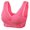 Rose Red, variant on Deyuer Women Sport Bra Cross Front Side Buckle Push Up Lace Wireless Brassiere Bra Underwear for Yoga