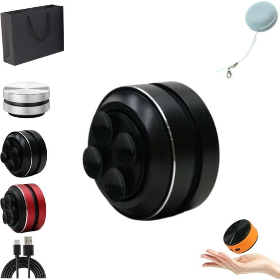 Bluetooth Mini Speaker Bone Conduction Portable WirelessSpeaker, Turn Any Surface into aSpeaker, Music Player with Suction Cup for Bath, Home, Outdoor, Travel(Black)