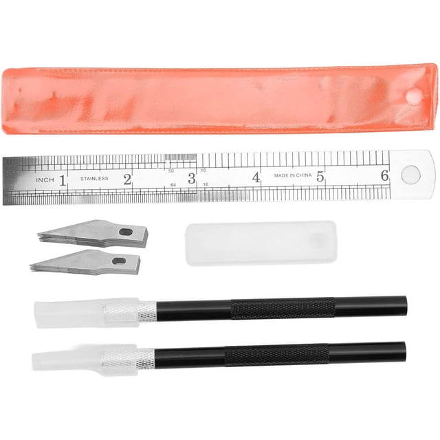 Cuchillo Exacto para Manualidades con 20 Hojas de Precisión Cortador Profesional para Scrapbooking Maquetas Modelado y Proyectos de Arte