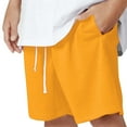 thumbnail image 1 of Aayomet Running Shorts for Men Drawstring Color Solid Mesh Summer Double-Line Shorts Men's pants (Yellow, M), 1 of 5