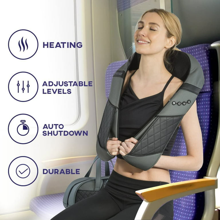 RESTECK™ Shiatsu Kneading Shoulder & Neck Massager Pillow with adjustable  Heat & Motion Compact & Portable Massaging Kit 