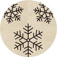 thumbnail image 1 of Ahgly Company Machine Washable Indoor Round Transitional Moccasin Beige Area Rugs, 5' Round, 1 of 7