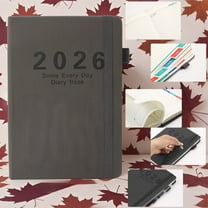 BiFandian 2026 Daily Planner Notebook, A5 Size Schedule Notebook, Weekly & Monthly Organizer Notebook with Tabs and Elastic Closure, Annual Calendar Notebook for Sch-ool Office