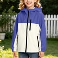 thumbnail image 6 of HAOTAGS Boys and Girls Waterproof Rain Jacket Lightweight Windbreaker Outerwear for Kids – Breathable, Packable Raincoat for Outdoor Use Purple Size 12, 6 of 8