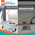 thumbnail image 2 of Spin Mop & Bucket Set - 360° Self-Wringing System with Wheels, Stainless Steel Handle Hands-Free Floor Cleaning for Hardwood, Tile, Laminate Includes 4 Washable Microfiber Head Refills, 2 of 4