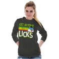 thumbnail image 4 of St Paddys Get In Your Licks Candy Owl Long Sleeve TShirt Men Women Brisco Brands L, 4 of 6