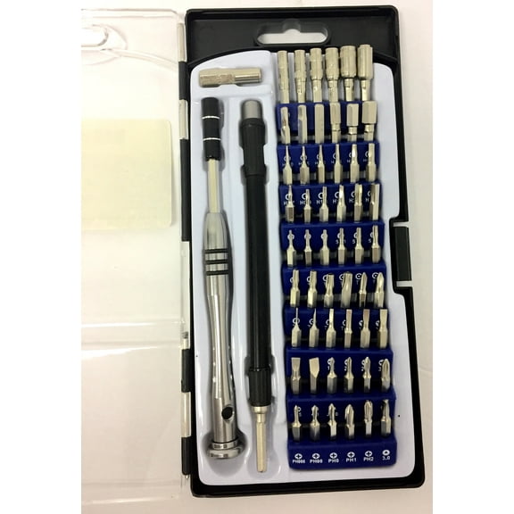 MaxWorks 80400 58pc Precision Screwdriver Set With 54 Magnetic Bits And Carry Case (For Electronic Devices)