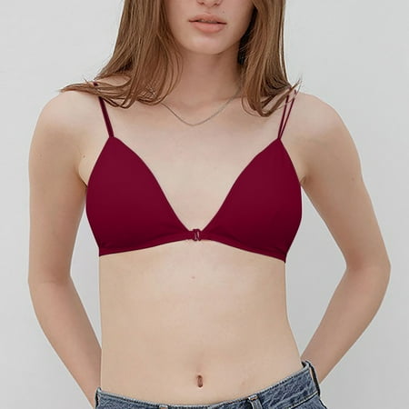 

NECHOLOGY Women s Soiree Confidence Bralette Bras Women Underwear Red Medium