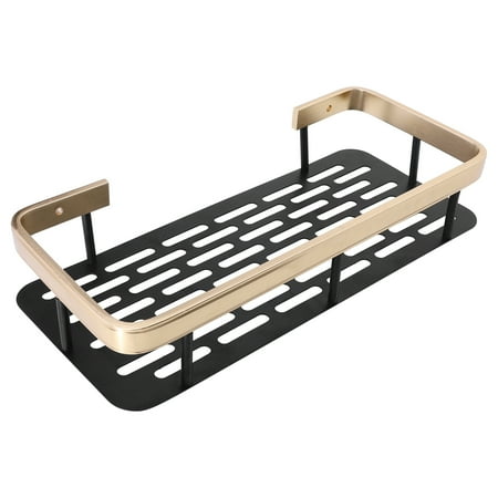 

Punch-free Rack Kitchen Storage Shelves Single-layer Black Storage Racks