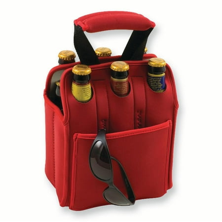 Personalized Wine Chiller Bucket Red Neoprene Six Pack Beverage Tote Bar Wine Smoking Hostes Household Entertaining Food Drink Chiller Cooler Ice Bucket ()