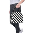 thumbnail image 7 of Lunch Bag Black And White Stripe Reusable Insulated Lunch Tote Cooler Box for Women Men Black, 7 of 7