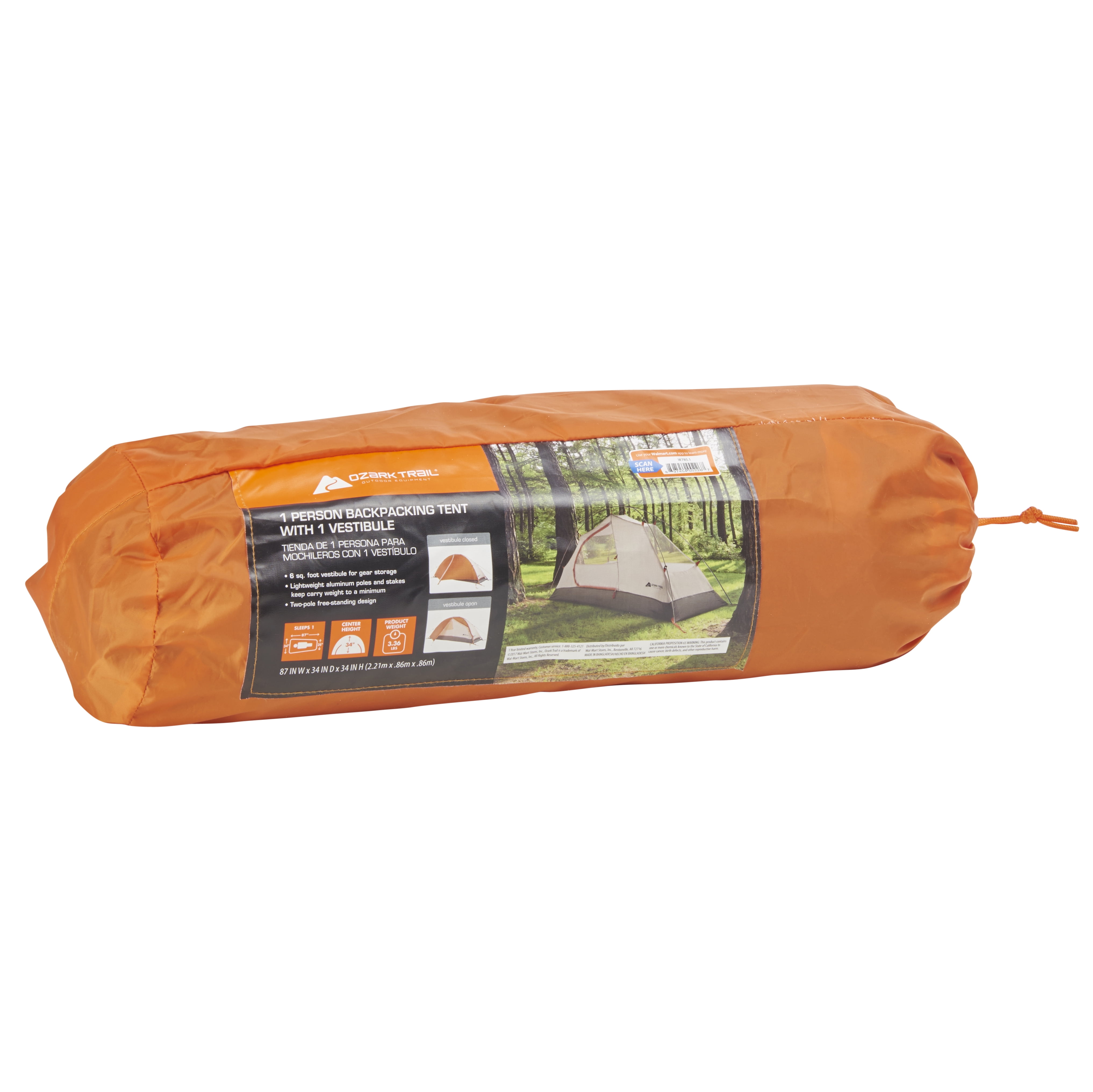 Ozark Trail 1-Person Backpacking Tent 