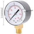 thumbnail image 2 of 1 Mini manómetro para combustible o agua, manómetro de doble escala 0 -4bar / 0-60psi NPT, 2 of 5