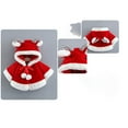 thumbnail image 5 of QUYUON Baby Girl Cloaks Jackets with Hood Toddler Girls Winter Warm Fleece Open Front Cardigans Infant Newborn Cape Cloak Girls' Outerwear Coats Red 1T-2T, 5 of 5