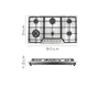 thumbnail image 3 of Parrilla A Gas 6 Quemadores Color Plata Plateado, 3 of 5
