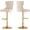 Beige-gold, variant on Westice Velvet Swivel Bar Stools Set of 4 with Tufted Back & Gold Base, Beige