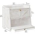 thumbnail image 5 of Vintage Double Layer Bread Box for Kitchen Counter Bamboo Bread Storage Container Large Capacity Bread Storage Bin (Antique White), 5 of 8
