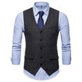 thumbnail image 5 of LYXSSBYX Winter Jackets for Men Clearance Men's Autumn Winter Formal Bussiness Tuxedo Suit Waistcoat Vest Jacket Top Coat, 5 of 7