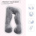 thumbnail image 6 of AFGFUF U-Shaped Pregnancy Pillow (49.2" x 28.3") - Full Body Maternity Support Pillow for Total Body Pain Relief, Grey, 6 of 7