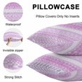 thumbnail image 5 of Throw Pillow Covers 16x16 Inch Set of 2, Purple Pink Boho Waterproof Outdoor Pillow Covers, Vintage Ethnic Tribe Abstract Art Decorative Cushion Pillowcases for Couch, Sofa, Bed, Garden, Patio, 5 of 9