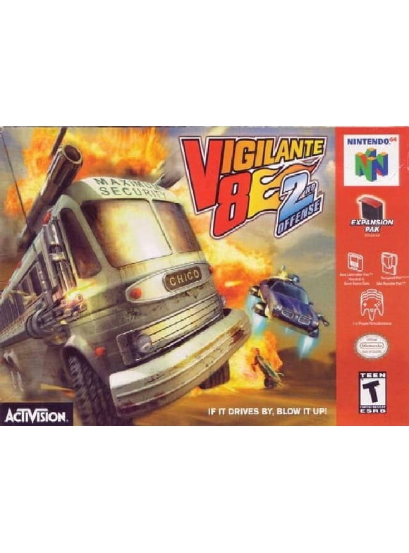 Restored Vigilante 8: 2nd Offense (Nintendo 64, 2000) Combat Game (Refurbished)