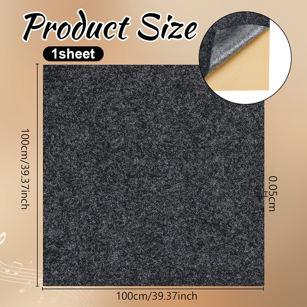 Felt Fabric with Adhesive Tape DIY Craft Supplies Gray 1000x1000x1.5mm
