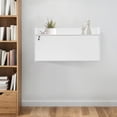 thumbnail image 5 of ToppiJoy Wall Mounted Desk, Wall Desk Fold Down with Drawer Shelves, for Small Spaces, Office Home Kitchen White, 5 of 9