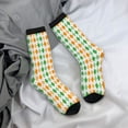 thumbnail image 5 of Fuzoiu St. Patrick's day argyle Print Athletic Crew Socks for Men & Women,Casual Crew Socks,Above Ankle Crew Socks for Business, Casual, 5 of 6