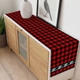 thumbnail image 4 of Red Black Plaid Table Runner - 72 Inch Long, Kitchen Dining Table Runner Dresser Scarves, Country Vintage Bear Buffalo Gingham Farmhouse Decor for Coffee Tables Wedding Party Banquet, 4 of 8
