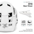 thumbnail image 6 of BATFOX Mountain Bike Helmet for Adults Men Women MTB Cycling Helmet with Removable Visor(23.2-24.4in, White, XL), 6 of 9