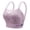Purple, variant on Women Bra Wide Shoulder Strap Hollow Out Floral Pattern Lace Seamless Bandeau Anti-exposure Maximum Comfort Shockproof Push-up Anti-snagging Wireless Yoga Daily Bra
