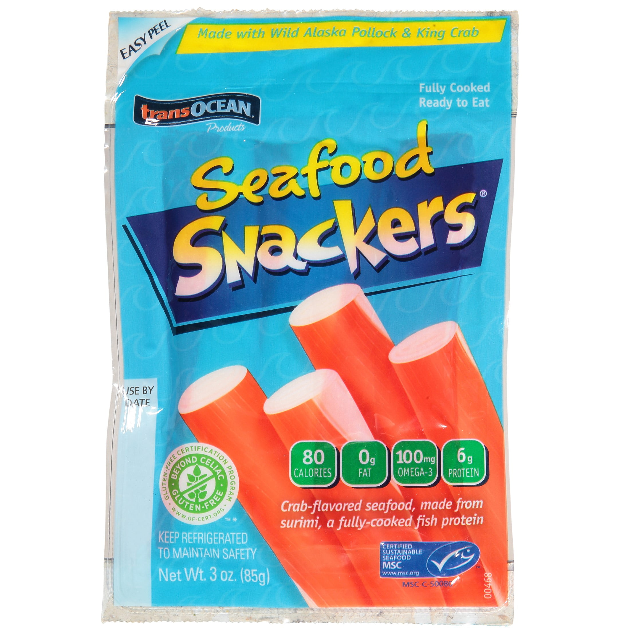 Transocean Fresh Imitation Crab Snackers, 3 oz