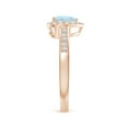 thumbnail image 2 of ANGARA Natural Heart-Shaped Aquamarine Halo Ring with Diamond Accents in 14K Rose Gold for Women (Size-6mm) | March Birthstone, Birthday, Anniversary, Jewelry Gift for Women | Natural Aquamarine Ring, 2 of 7