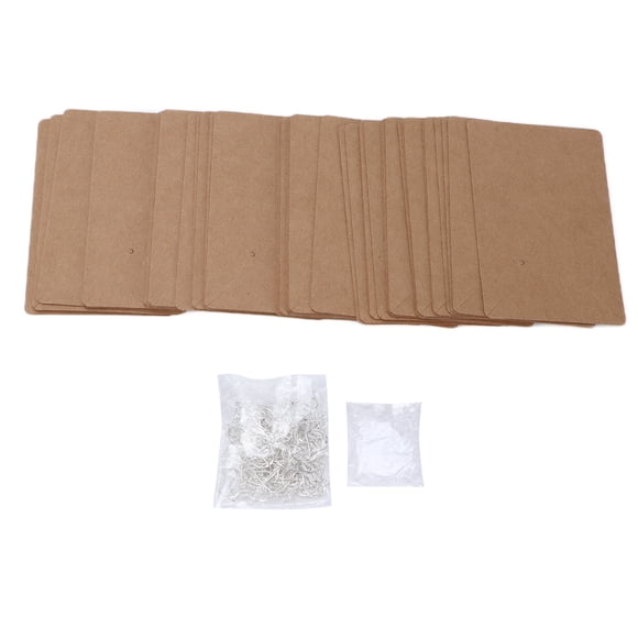Kit de 250 accesorios para pendientes, suministros para hacer joyas, con ganchos y tarjetas de presentación.