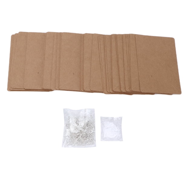 Kit de 250 accesorios para pendientes, suministros para hacer joyas, con ganchos y tarjetas de presentación.