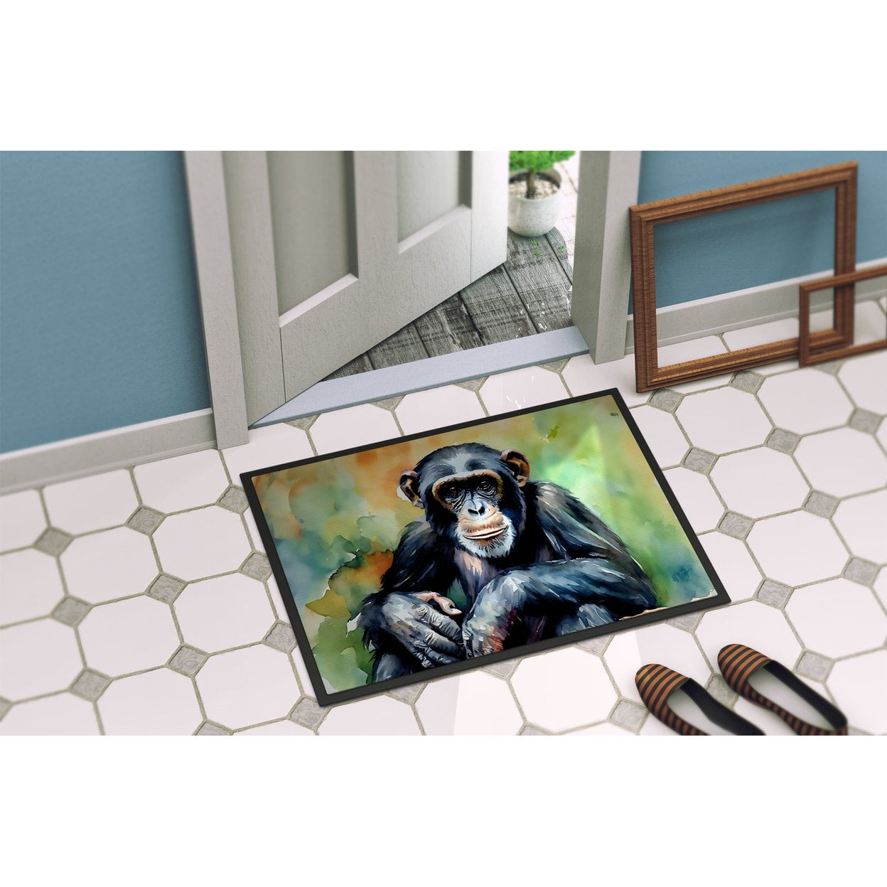 Carolines Treasures DAC2894MAT 18 x 27 in. Chimpanzee Doormat