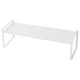 thumbnail image 1 of Estante organizador de gabinete expandible, estante de almacenamiento, elevador de espacio para cocina, baño, despensa, armario de especias, encimera, escritorio, hogar, oficina, Blanco A, 1 of 9