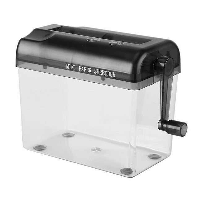 A6 Portable Mini Manual Paper Cut Shredder for Office Home School (grey)
