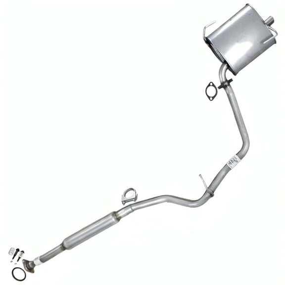 Northeastern Exhaust Muffler and Resonator Pipe Fits 2012-2016 Subaru Impreza 2.0L Sedan - Direct Fit | Stainless Steel | Includes Clamp, Gaskets, and Spring Bolts