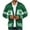 Green, variant on Herrnalise Men Christmas Casual Button Closure Knit Cardigan Stand Collar Long Sleeve Sweater Jacket Black